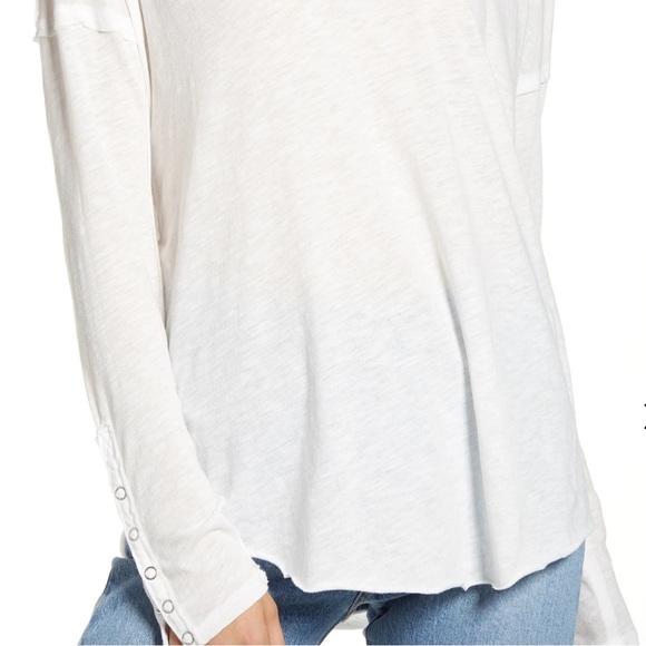 Free People Sienna Snap Cuff Long Sleeve Top (NWT) - Picture 4 of 13